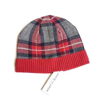 Janie & Jack Size 2-3 Toddler Plaid Beanie Hat Holiday NWT - Image 1 of 2