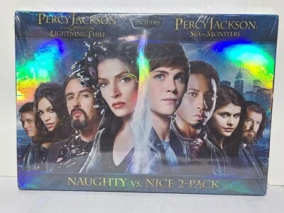 Percy Jackson DVD Lightning Thief Sea Of Monsters New Sealed Naughty Vs Nice 2pk - Image 1 of 2