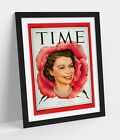 QUEEN ELIZABETH II TIME MAGAZINE -FRAMED WALL ART PICTURE POSTER PRINT DECOR