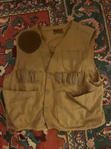 Vintage SafTBak Hunting Shooting Vest Mens Medium Corduroy Padded Shell Hold USA - Picture 1 of 15