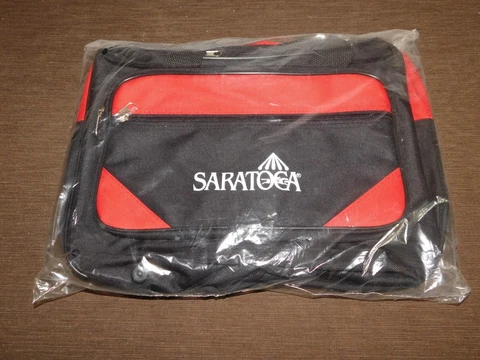 VINTAGE SOUVENIR SARATOGA HORSE RACE TRACK VINYL BAG NEW Cover