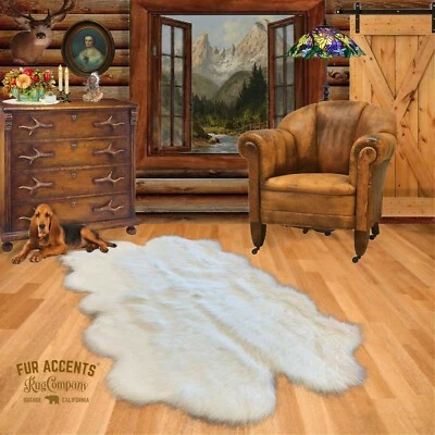Ковер детский из овчины - Quatro - первоклассный плюшевый искусственный мех - мягкий дизайнерский Shag  - Изображение 1 из 4