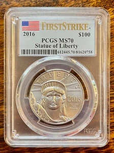 2016 First Strike $100 Platinum American Eagle / SOL PCGS MS70 - Picture 1 of 4