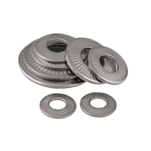 Belleville Washers M3 - M16 All Sizes A2 Stainless Serrated Non-slip Gasket - Picture 1 of 9