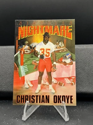 1992 SkyBox Prime Time #M11 Christian Okoye Poster Cards - Image 1 of 2