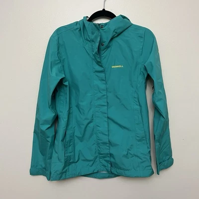Merrell Cascadia Rain Jacket Womens M Teal Select X Dry Side Vents - Image 1 of 4