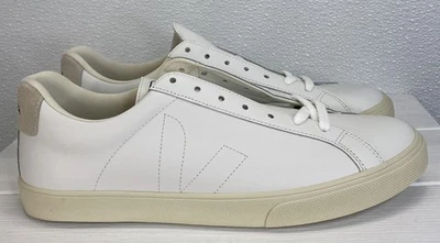 Zapatillas informales Veja Esplar Logo para mujer talla 10 de cuero blanco de caña baja Foto 1 de 4