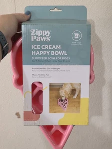 Zippy Paws - Ice Cream Cone Happy Bowl Dog Slow Feeder Bowl - Picture 1 of 3