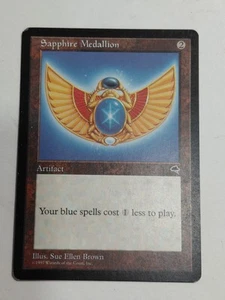1x Sapphire Medallion Tempest MTG Magic the Gathering LP/MP - Picture 1 of 8