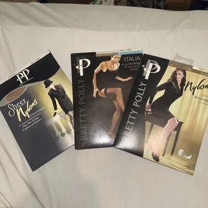 Pretty Polly Nylons Gloss Stockings Italia Sandals Toe Job Lot Bundle - Picture 1 of 7