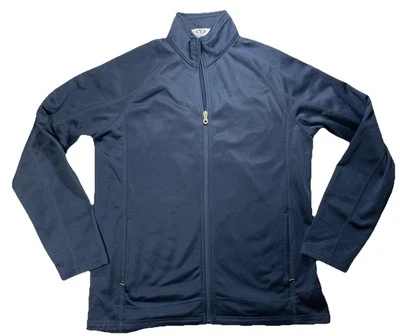 VANTAGE Jacket Sz MD Navy Zip Up Zip Pockets - Image 1 of 4