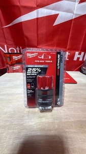 9 MSRP $79 Milwaukee M12 2.5 ho high output battery 48-11-2425 - Picture 1 of 1
