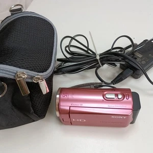 Sony Handycam Pink Video Camera Optical SteadyShot LCD Start/StopUsed Case - Picture 1 of 6