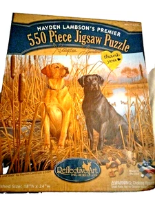 Hayden Lambson Labrador Retrievers Puzzle 550 pc reflective art 18x24 - Picture 1 of 6