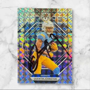 Quentin Johnston Signed 2023 Mosaic Prizm Refractor Rookie RC Auto Chargers - Picture 1 of 1
