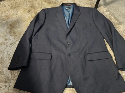 Chaqueta Blazer Hechter Paris Para Hombre Mezcla de Lana Calce Moderno Azul 50R Negocios Formal Foto 1 de 4