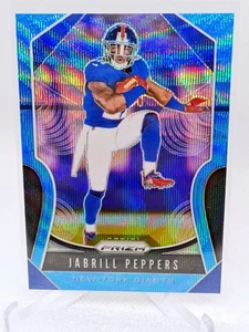 2019 Panini Prizm - Jabrill Peppers #49 Blue Wave Prizm /199 - Picture 1 of 2