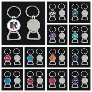 Bottle Opener Key Tag Keychain Key Ring keychain NFL Football - Picture 1 of 35