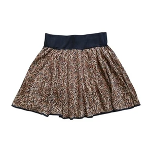 Alice by temperley boho flared mini skirt animal tiger print brown 16 short - Picture 1 of 8