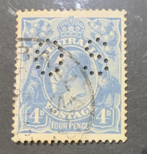 KGV 4d ULTRAMARINE SINGLE WMK PERF OS. V.F.USED … - Picture 1 of 2