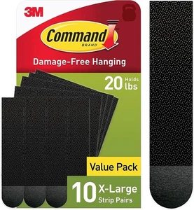 20 lb XL Heavyweight Picture Hanging Strips 10 Pairs (20 Strips), Damage-Free... - Picture 1 of 9
