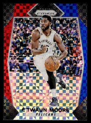 2017-18 Panini Prizm #128 E'Twaun Moore Red Blue Prizm PELICANS - Image 1 of 2