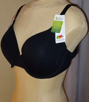 NWT Fruit of the Loom Everyday T-Shirt Underwire FT938 Bra Black Adult Large - Image 1 of 4