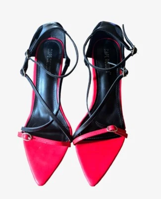 Tacones de aguja Cape Robbin Ever Never rojos/negros talla 10 M Foto 1 de 4
