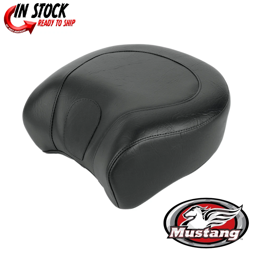Asiento trasero Mustang negro vintage ancho empotrado para Harley Dyna FXD 96-03 Foto 1 de 1
