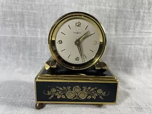 Music Box Sveglia Meccanica Svizzera Vintage Reuge Nero Oro Anni 50-60 Leggi** - Foto 1 di 18