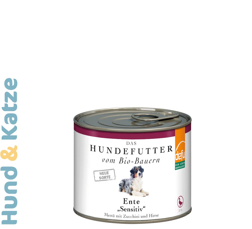 12 x 200 g defu BIO-NASSFUTTER ADULT SENSITIVE ENTE, MONO-PROTEIN VON DEMETER - Bild 1 von 1