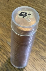 1963 p Lincoln Memorial Cent Roll 50 mostly GEM BU RED - Free Shipping - Picture 1 of 1