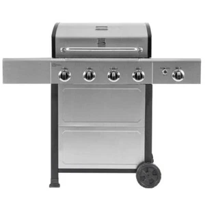 KENMORE Propane Gas BBQ Grill 46.4" Open Cart W/ Side Burner, Stainless Steel - Picture 1 of 8