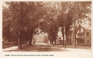 Holbrook MA North Franklin Street Looking South Underwood & Underwood RPPC - Imagen 1 de 2