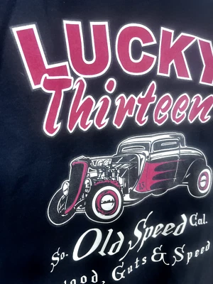 Red Kap Lucky 13 Thirteen Apparel Hot Rod Work Shirt 5XL Black Short Sleeve - Image 1 of 4