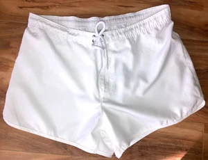 NEW Catalina Woman's White Poly Board Swim Shorts Sz L 12-14 - Picture 1 of 4