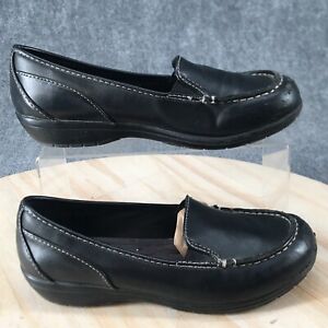 Comfortplus By Predictions Shoes Womens 7 W Colby Slip On Moc Toe Loafer Black