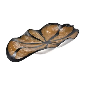 Unique Leaf Shaped Mango Wood Bowl or Tray - Picture 1 of 6