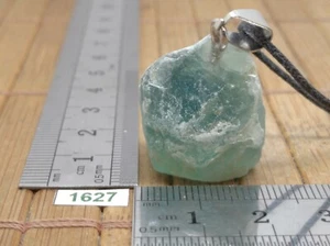 Pendentif FLUORITE + CORDON reglable pierre brute collier lithotherapie reiki - Imagen 1 de 4