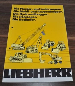 Excavadora Liebherr 1983 tractor excavadora excavadora de cuerda Earthworks folleto folleto - Imagen 1 de 4