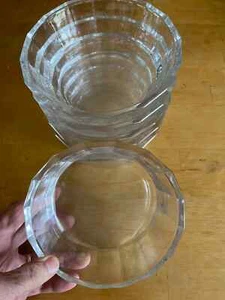 Six (6) Villeroy Boch 16 sided crystal bowls, 18 oz - Picture 1 of 5