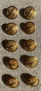 10 unissued original WW1 Austrian-Hungarian Artillery Uniform Tunic Buttons - Picture 1 of 4