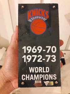1972-73 4x8 MSG New York Knicks FLOOR Court Piece Championship Banner Steiner - Picture 1 of 8
