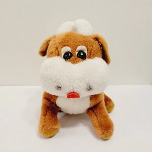 Vtg Brown Cow White Horns George Corp Stuffed Animal Toy Plush 8" - Picture 1 of 8