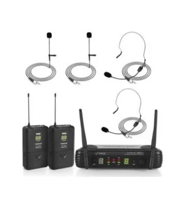 PE Pyle Premier Series Professional UHF Wireless Microphone System with 2 Body - Picture 1 of 2