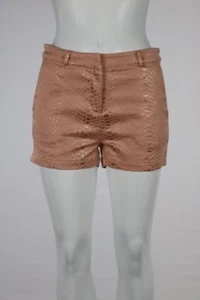NEW Very J Womens Shorts Size M Salmon Metallic Snake Print Cotton Casual - Picture 1 of 5