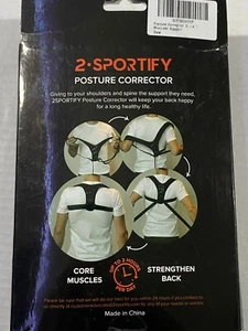 2 Sportify Posture Corrector Adjustable Back Brace Shoulder Support - Picture 1 of 8