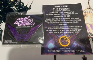 Udon Street Fighter Shadaloo Logo Limited Rare Edition Purple Glitter Out Of 125 - Picture 1 of 3