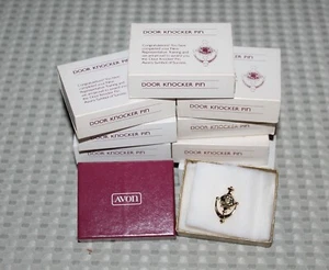 Avon Calling Door Knocker Lapel Pin LOT, Vintage NIB Avon Cosmetics - Picture 1 of 7