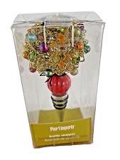 NEW PIER 1 Wire Coil And Beads Wine Bottle Stopper IN BOX